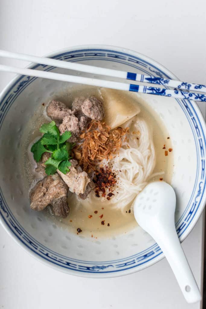Khao Piak Sen - Thai-Laotian Soup Noodles - Eat With Fish